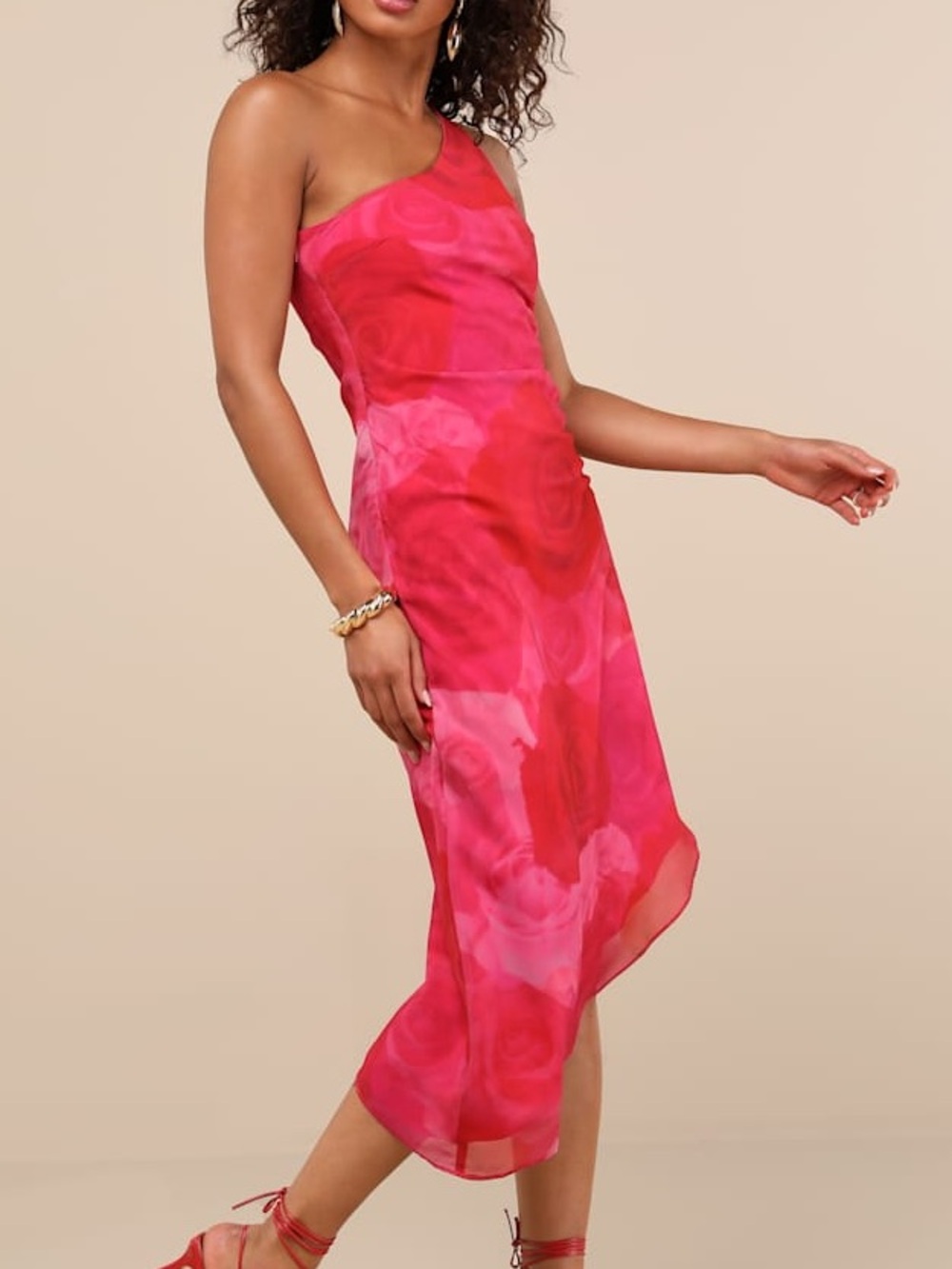 NWT LULU'S pretty seren asymmetrical mesh rushed bodycon dress XS - Picture 5 of 13